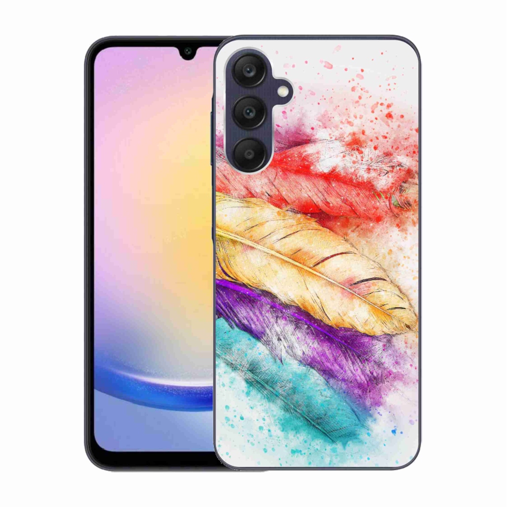 Gélový kryt mmCase na Samsung Galaxy A25 5G - farebné perie