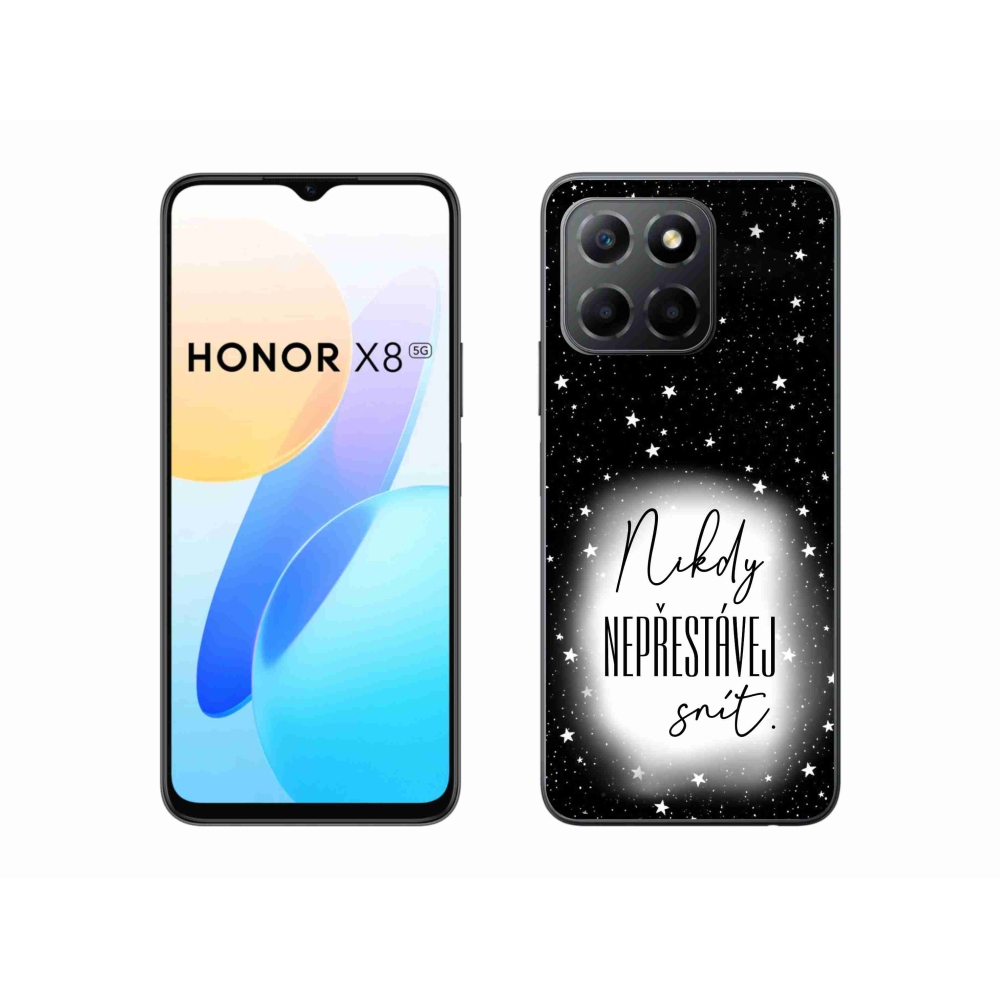 Gélový kryt mmCase na Honor X8 5G/Honor 70 Lite 5G - citát 1 bieločierne pozadie