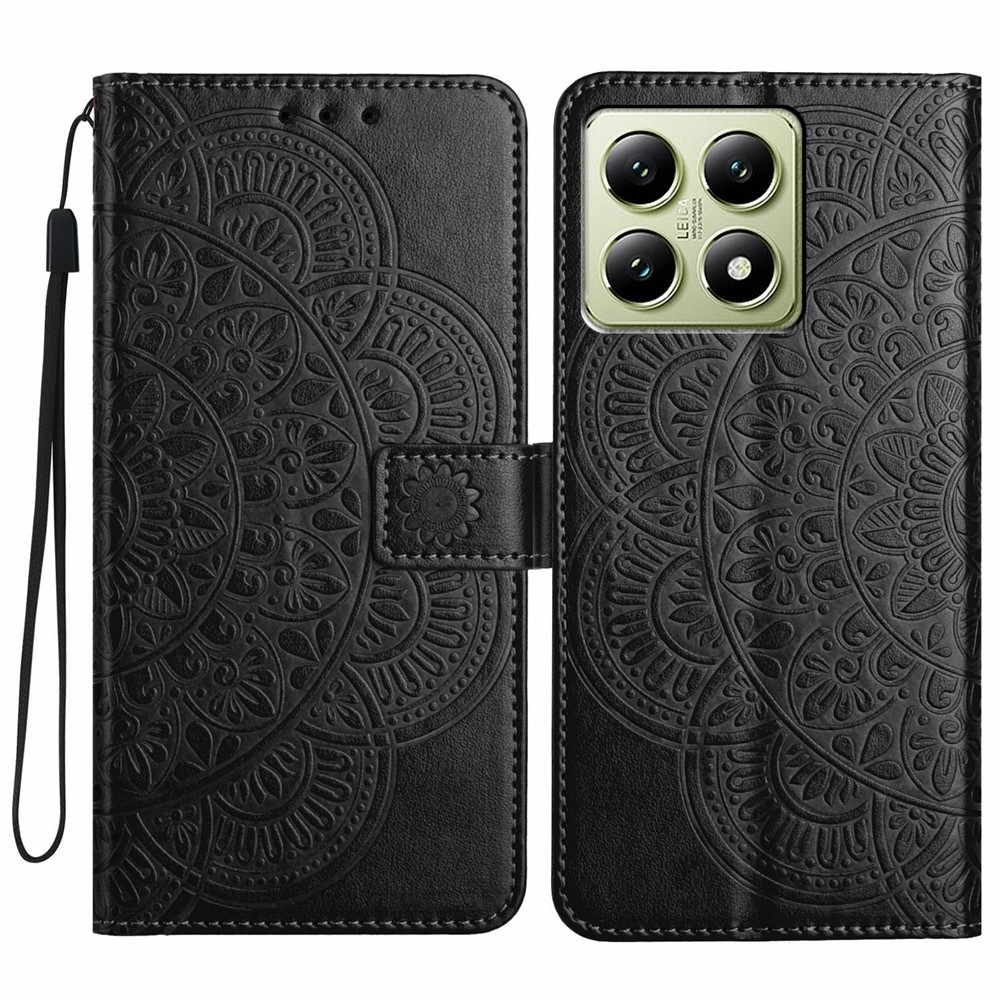 Mandala knižkové púzdro na Xiaomi 15T Pro - čierne