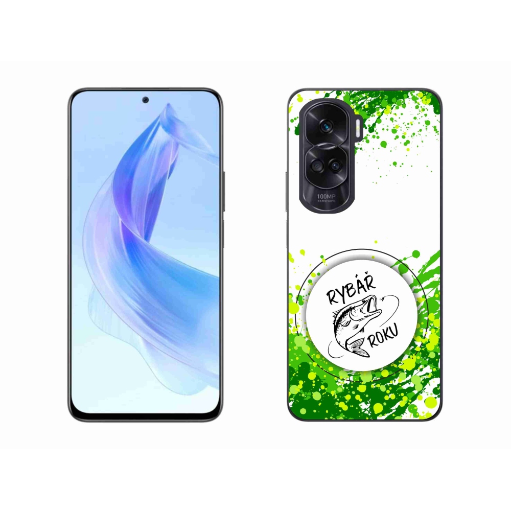 Gélový kryt mmCase na Honor 90 Lite - rybár roku biele pozadie