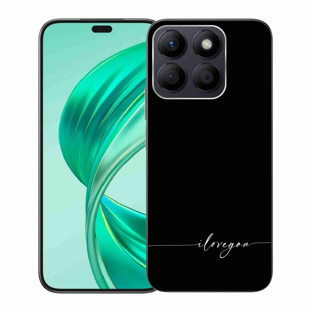 Gélový kryt mmCase na Honor X8b - I love you čierne pozadie