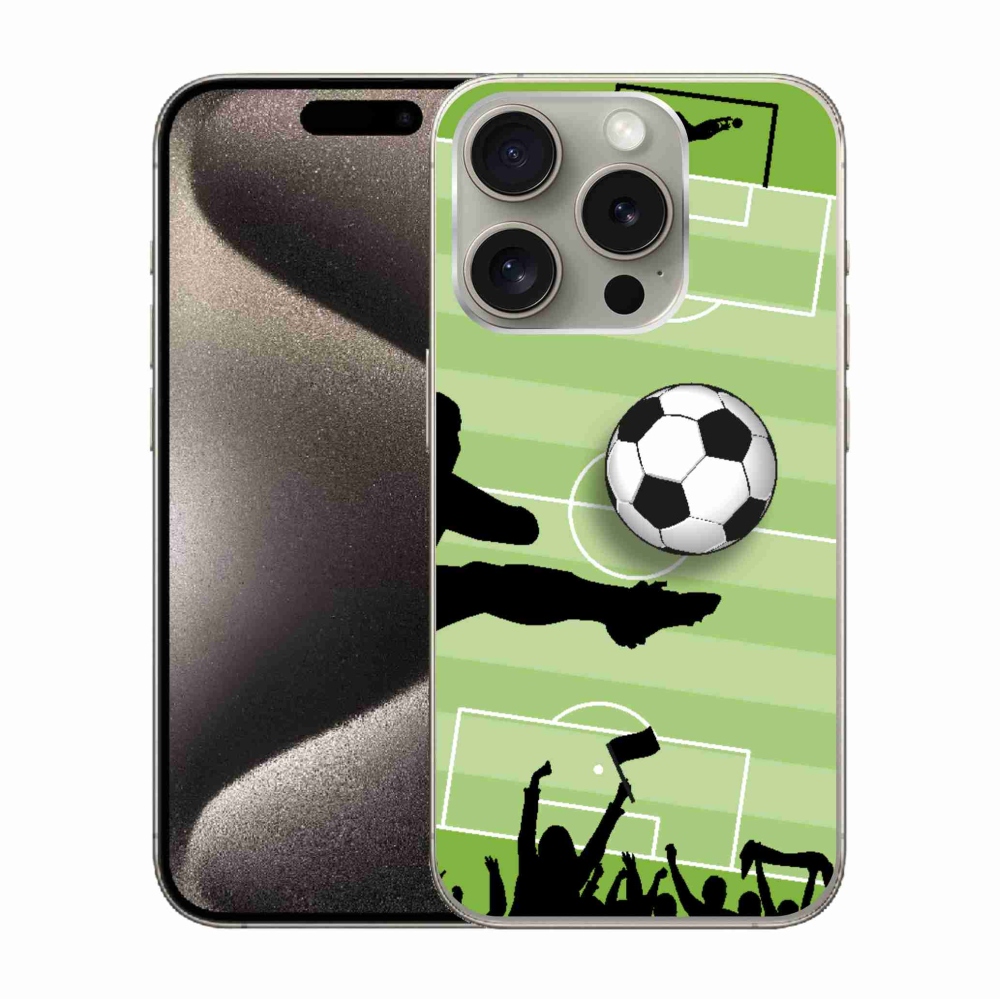 Gélový kryt mmCase na iPhone 15 Pro - futbal 3