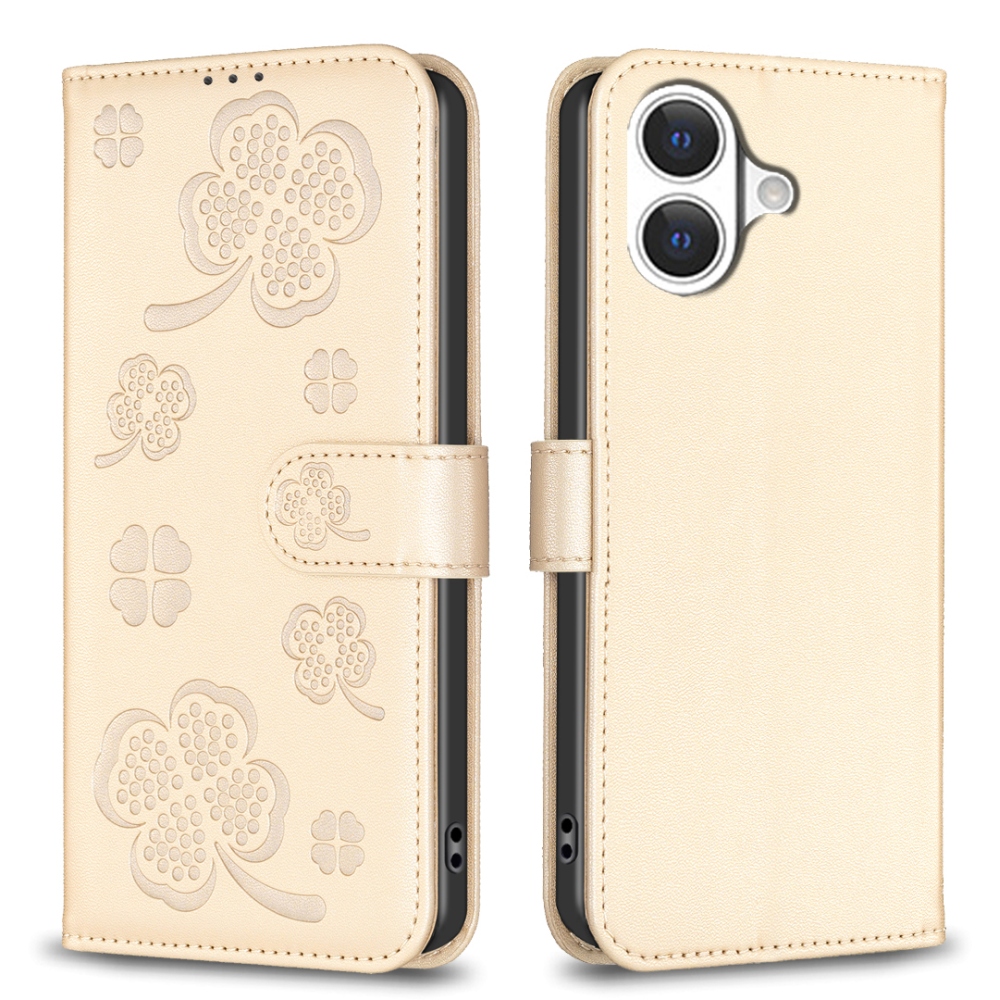 Clover knižkové púzdro na iPhone 17 - zlaté