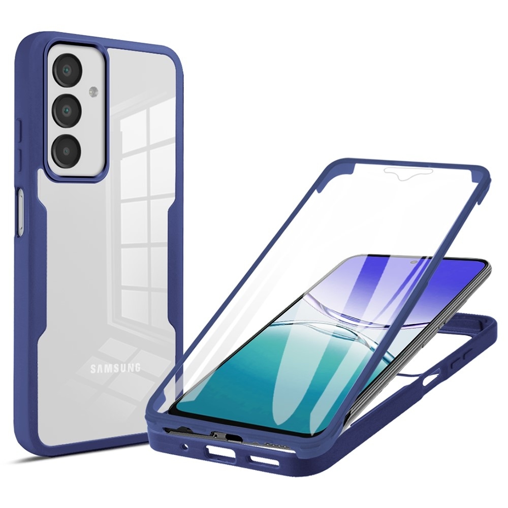 Acryl gélový obal s rámčekom pre ochranou displeja na Samsung Galaxy A16 4G/5G/A17 5G - modrý