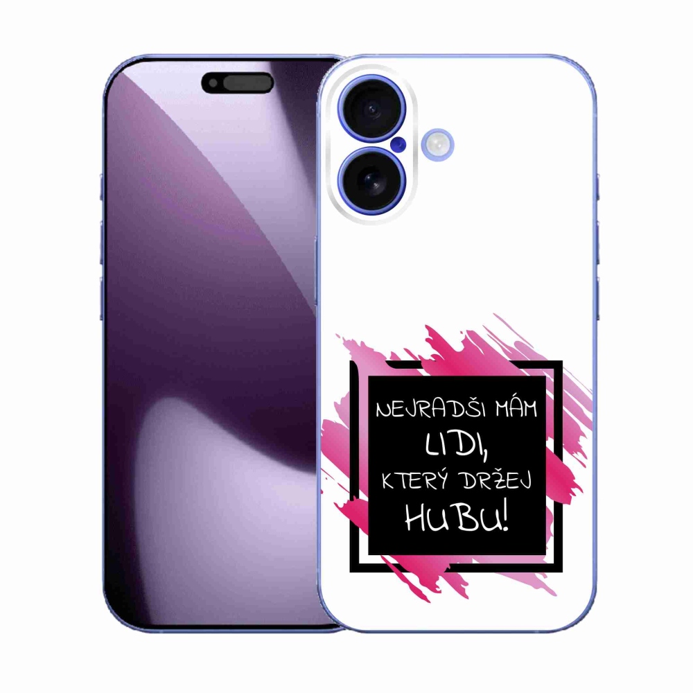 Gélový kryt mmCase na iPhone 17 - vtipný text 7 čiernobiele pozadie