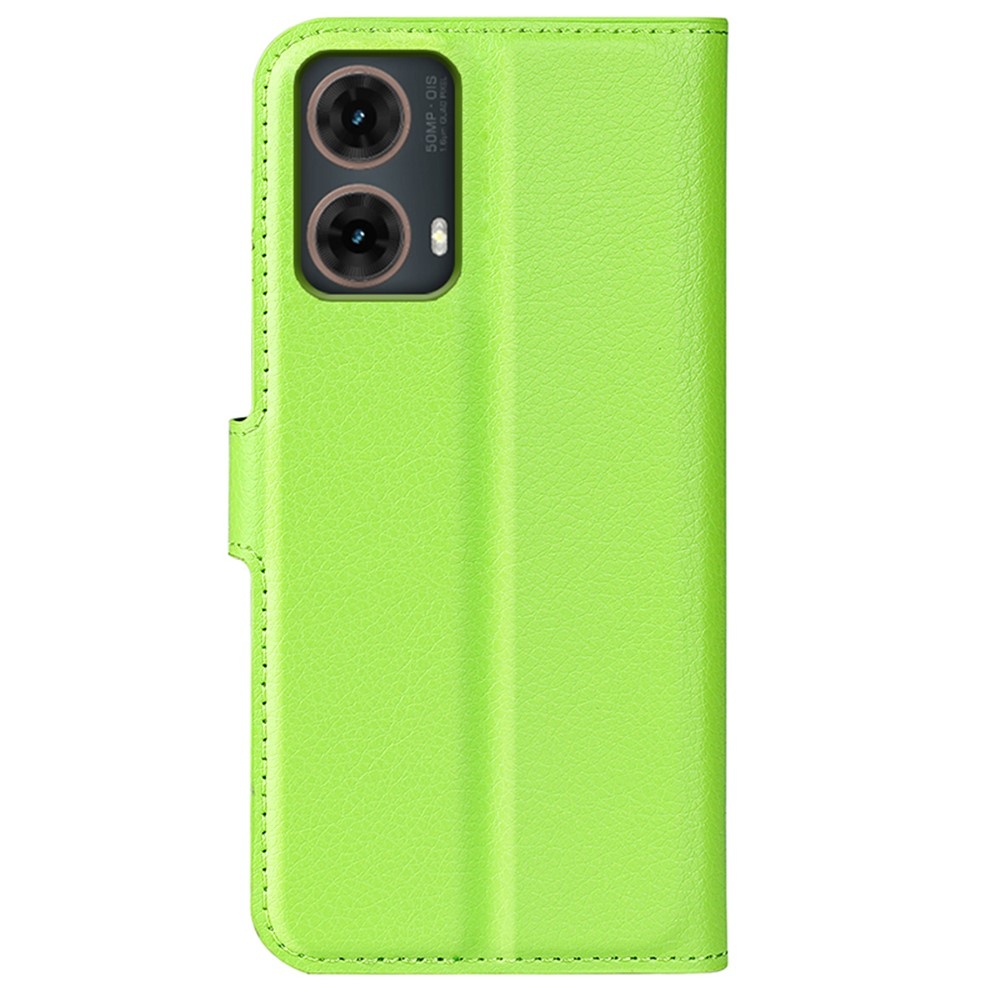 Litchi knižkové púzdro na Motorola Moto G85 5G - zelené