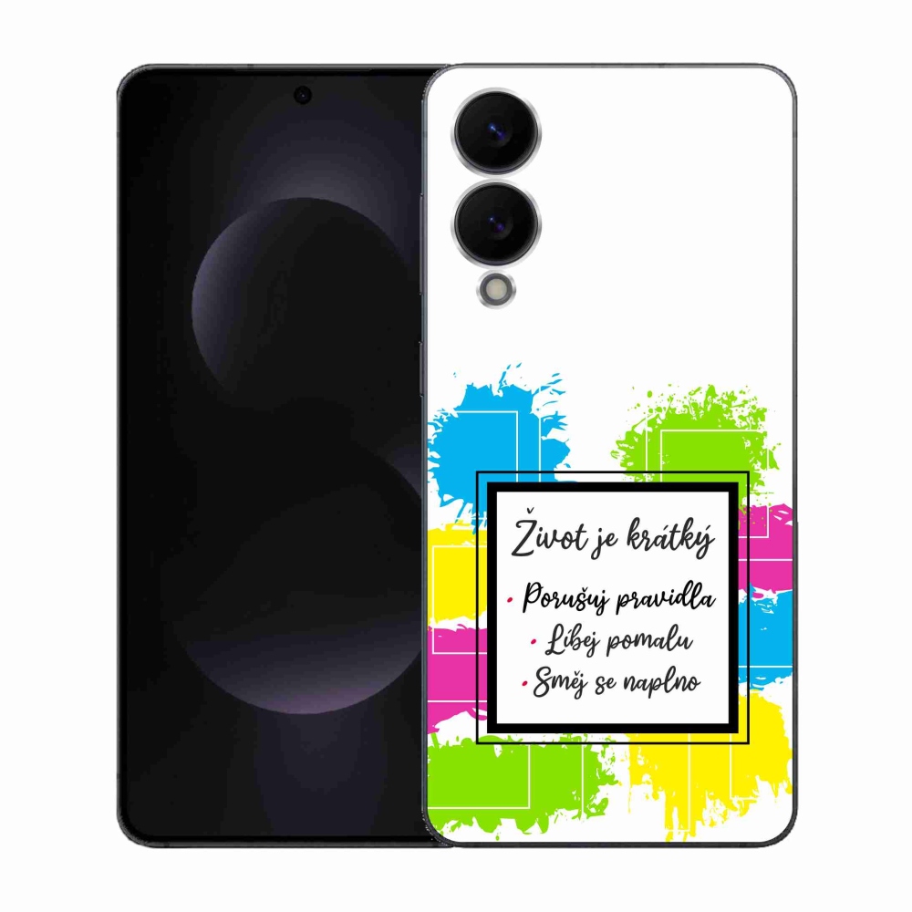 Gélový kryt mmCase na Samsung Galaxy S25 Edge - citát 5 biele pozadie