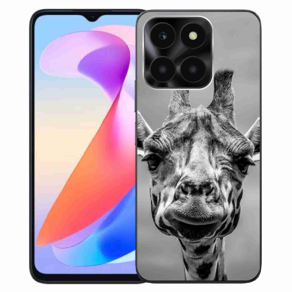 Gélový kryt mmCase na Honor X6a - čiernobiela žirafa