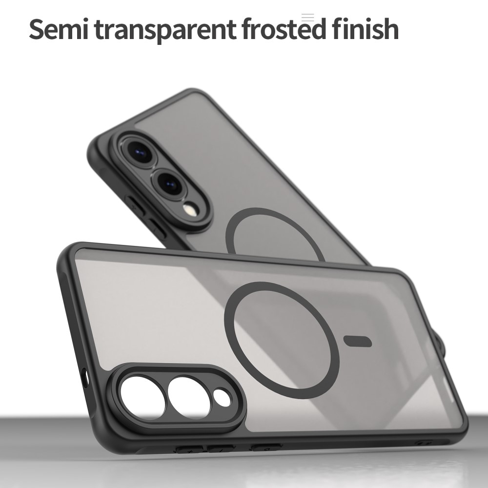Case matný gélový obal s MagSafe na Samsung Galaxy S25 Edge - čierny