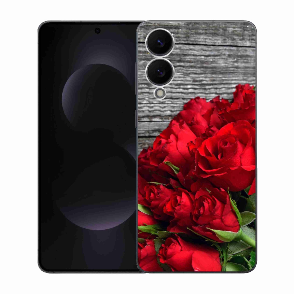 Gélový kryt mmCase na Samsung Galaxy S25 Edge - červené ruže