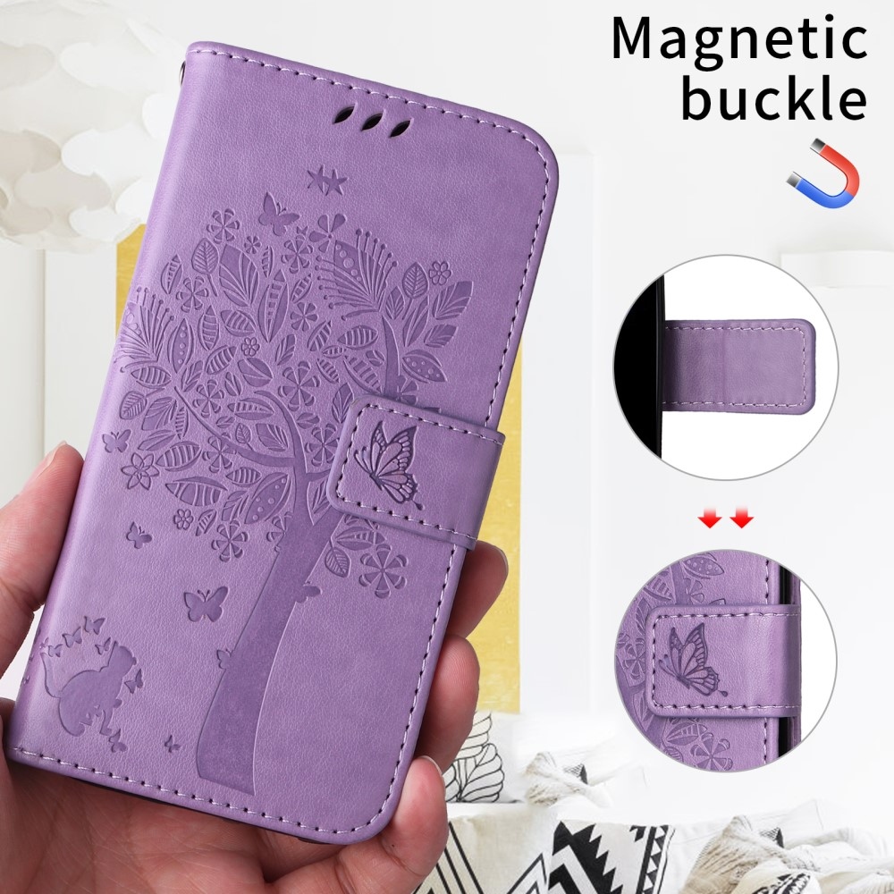 Trees knižkové púzdro na Xiaomi Redmi A5 (171.7x77.8x8.3mm) - svetlofialové