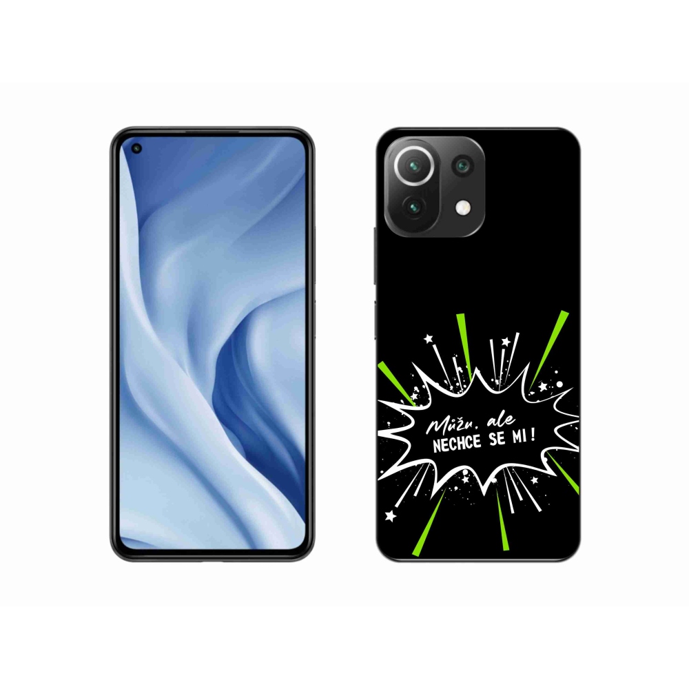 Gélový kryt mmCase na Xiaomi Mi 11 Lite 4G/5G - vtipný text 11 čierne pozadie