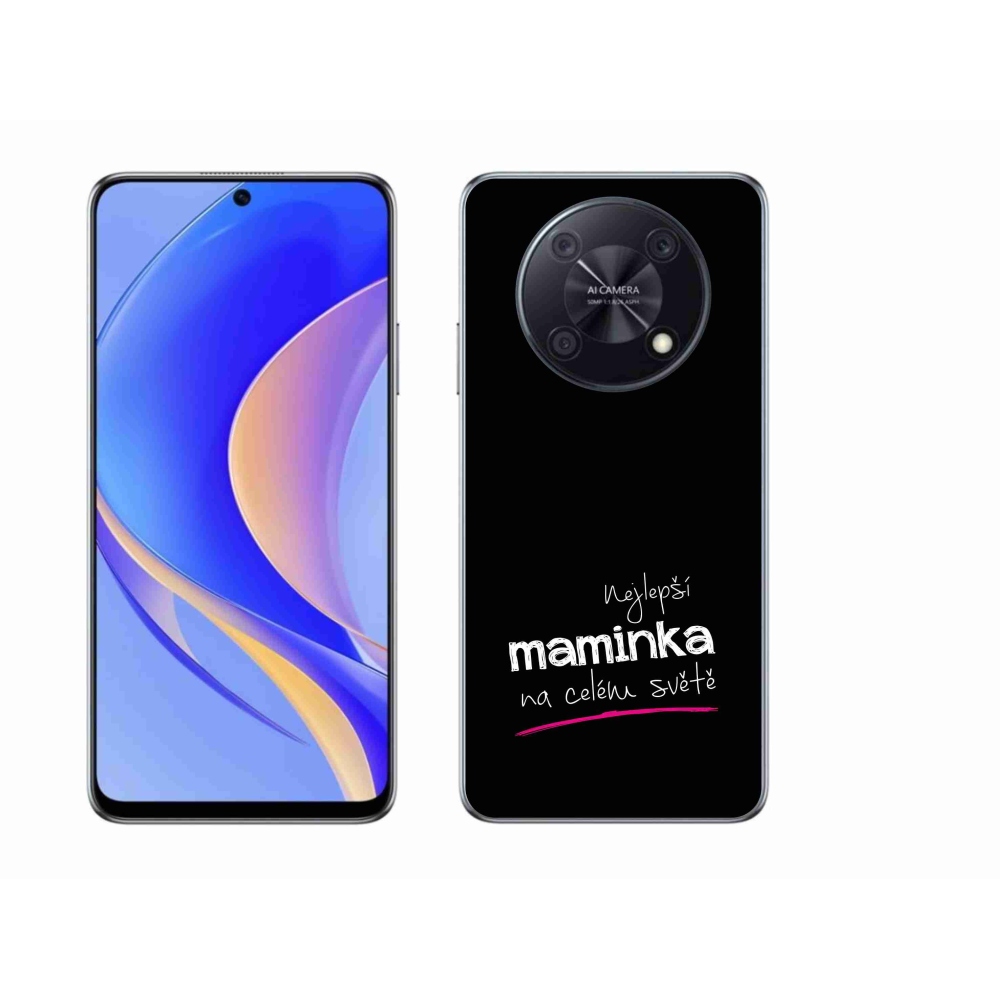 Gélový kryt mmCase na Huawei Nova Y90 - najlepšia mamička 4 čierne pozadie