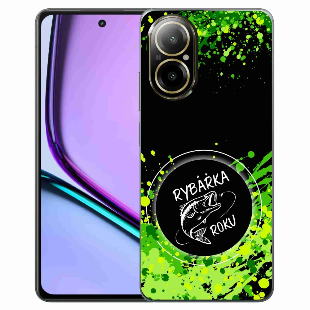 Gélový kryt mmCase na Realme C67 - rybárka roku čierne pozadie