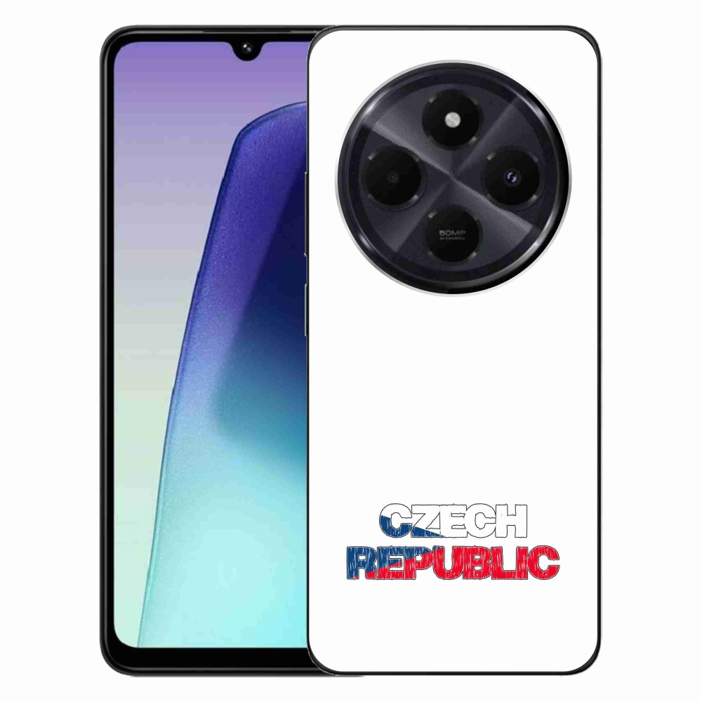 Gélový kryt mmCase na Xiaomi Redmi 14C/Poco C75 - Czech Republic biele pozadie