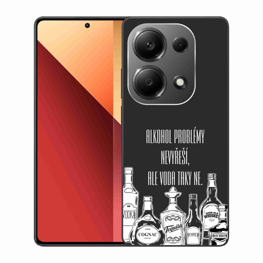 Gélový kryt mmCase na Xiaomi Redmi Note 13 Pro 4G/Poco M6 Pro - vtipný text čierne pozadie