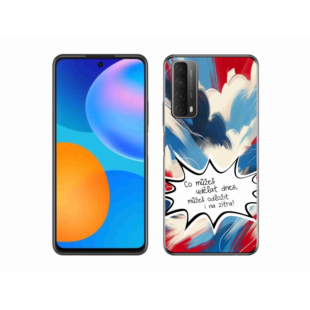 Gélový kryt mmCase na Huawei P Smart (2021) - vtipný text 9 biele pozadie