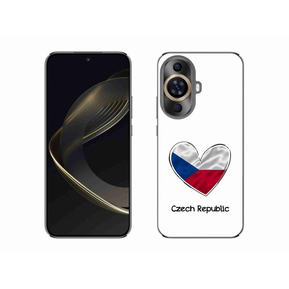Gélový kryt mmCase na Huawei Nova 11 - vlajka srdca biele pozadie