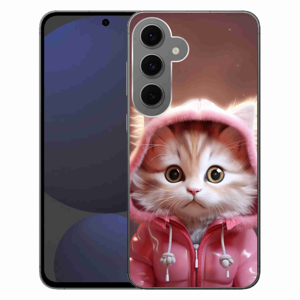 Gélový kryt mmCase na Samsung Galaxy S24 FE - roztomilé mačiatko 3