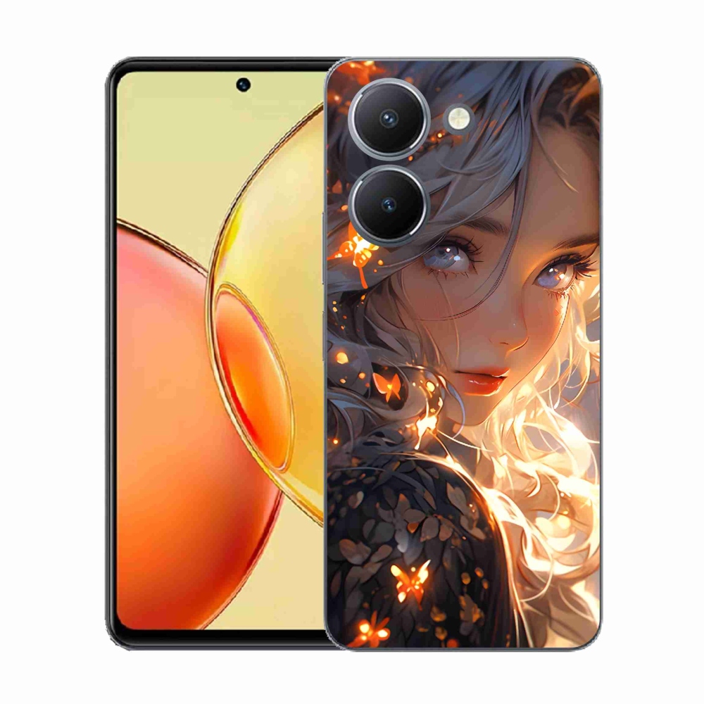 Gélový kryt mmCase na Vivo Y36 - dievča a motýle