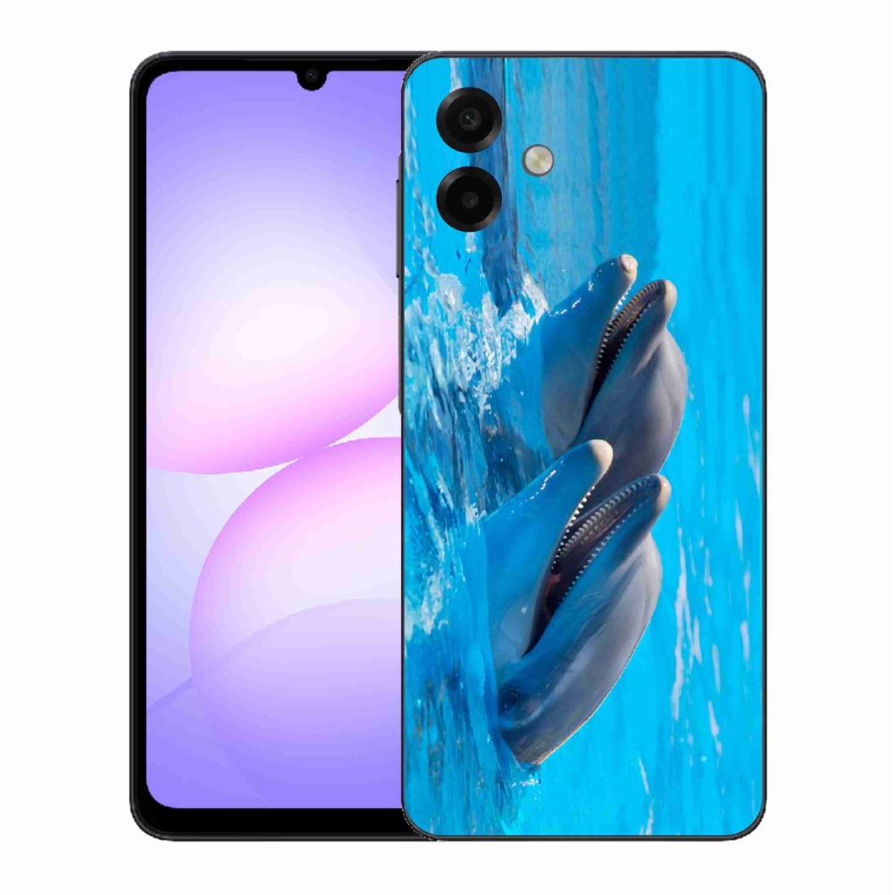 Gélový kryt mmCase na Samsung Galaxy A07 4G - delfíny