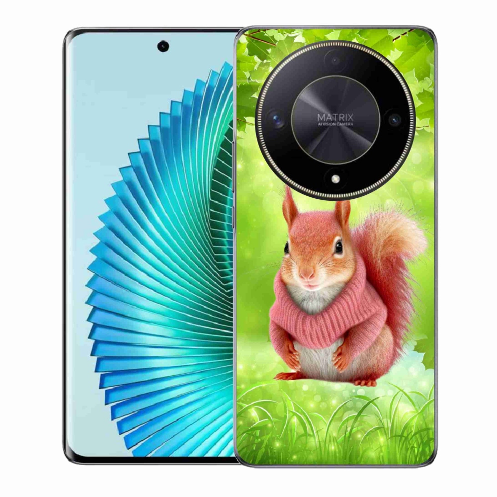 Gélový kryt mmCase na Honor Magic 6 Lite 5G - veverička vo svetri
