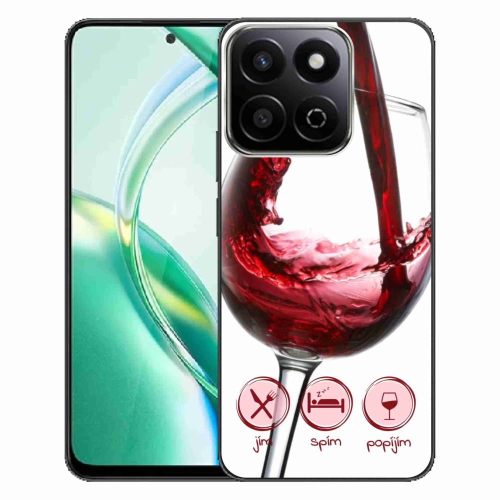 Gélový obal mmCase na Honor 200 Smart 5G - pohár vína červené