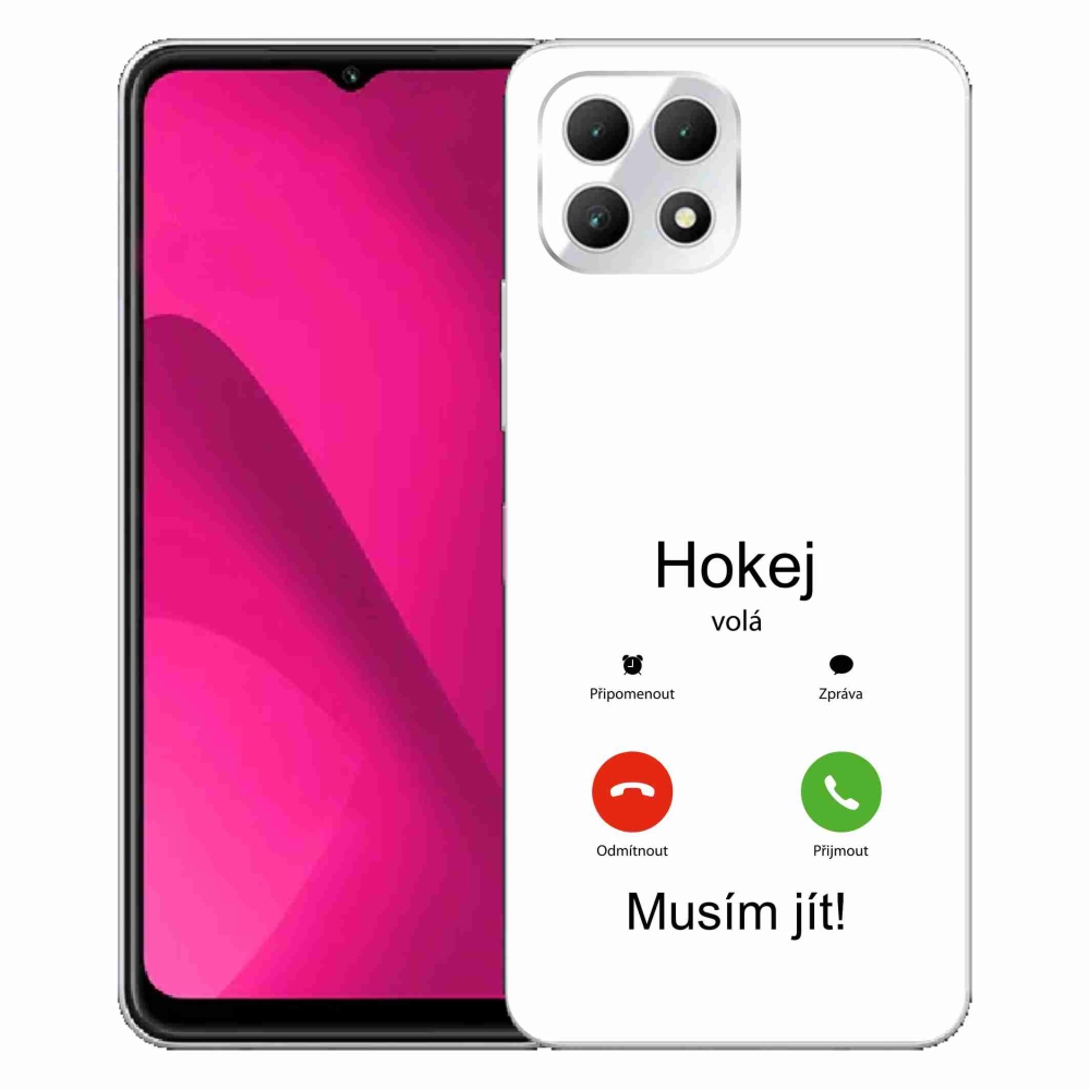 Gélový kryt mmCase na T-Mobile T Phone 2 - hokej volá biele pozadie