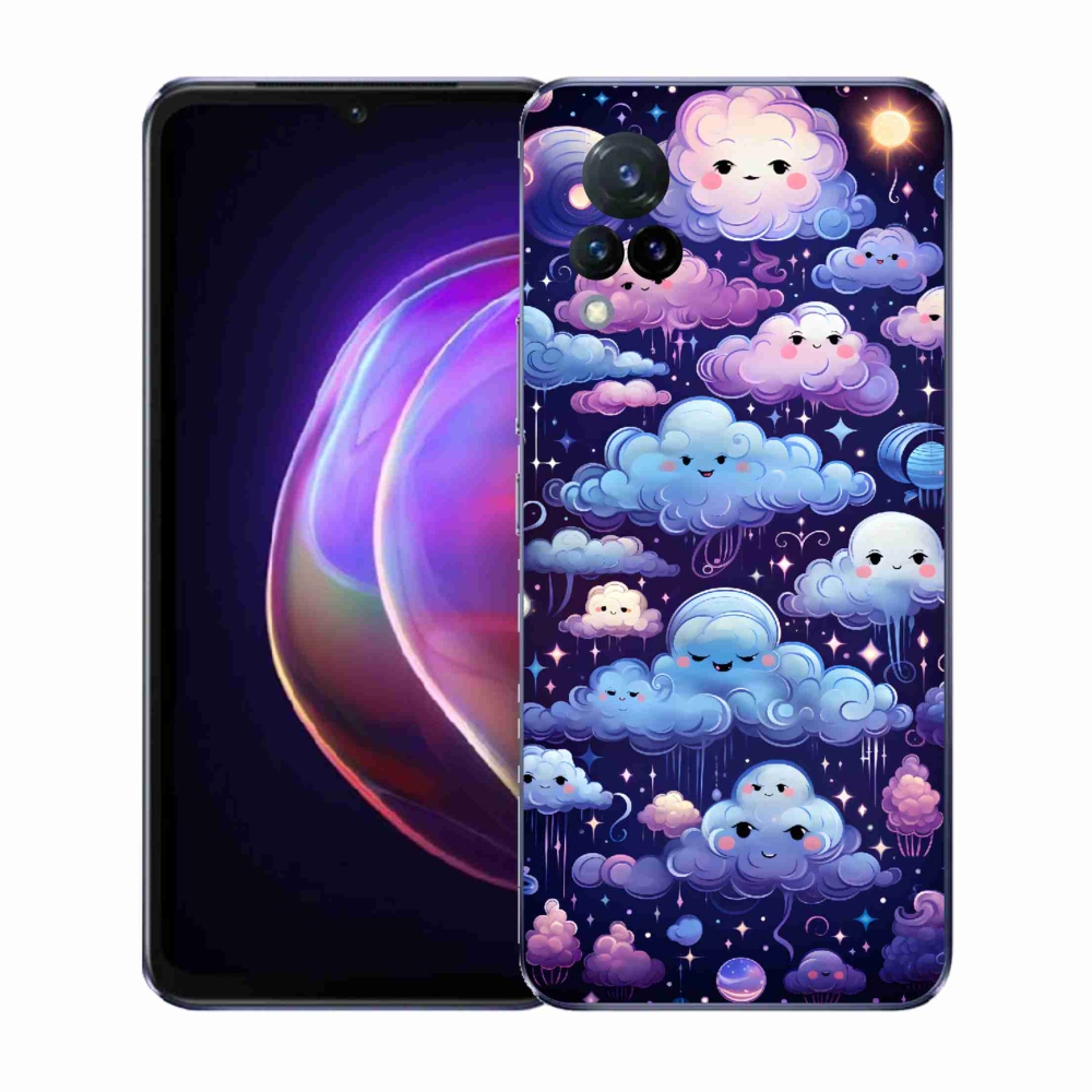 Gélový kryt mmCase na Vivo V21 4G/5G - mráčiky