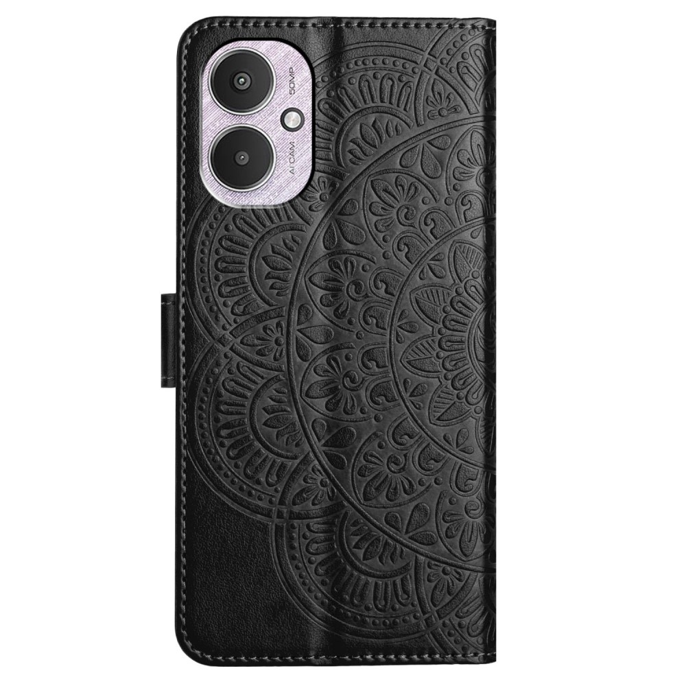 Mandala knižkové púzdro na Xiaomi Redmi 13C 5G - čierne