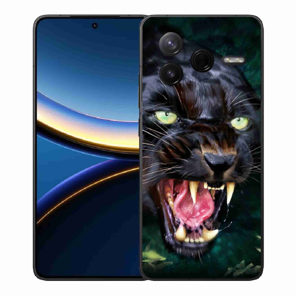 Gélový kryt mmCase na Xiaomi Poco F7 Pro - rozzúrený čierny panter