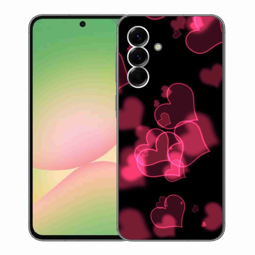 Gélový kryt mmCase na Samsung Galaxy A56 5G - farebné srdiečka