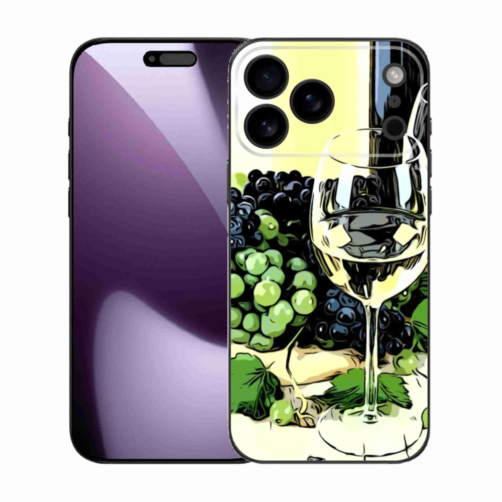 Gélový kryt mmCase na iPhone 17 Pro Max - pohár vína