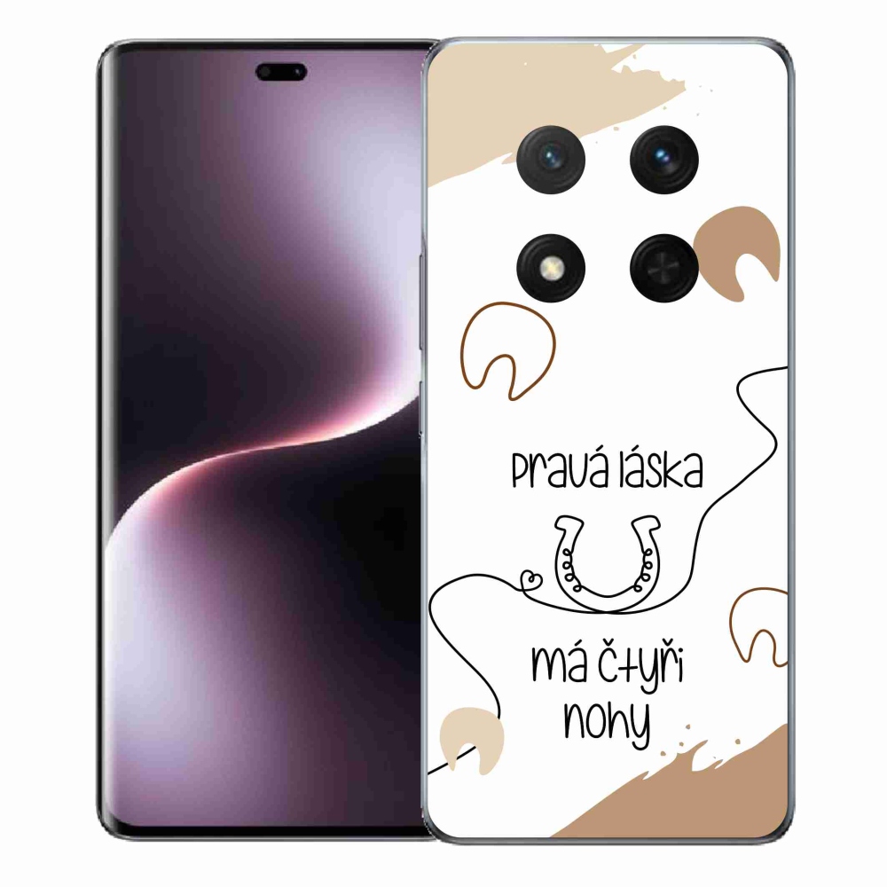 Gélový kryt mmCase na Honor Magic 7 Lite 5G - konský motív biele pozadie
