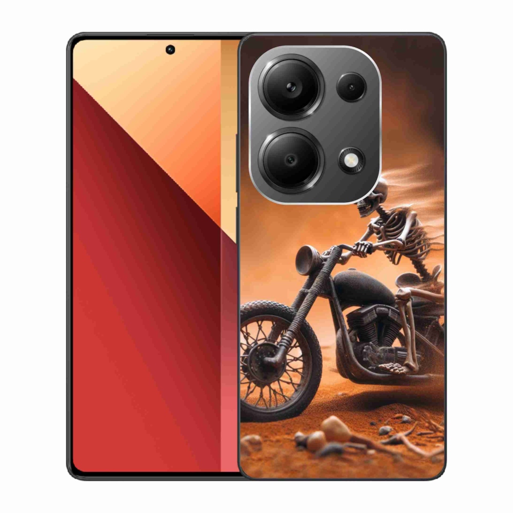 Gélový kryt mmCase na Xiaomi Redmi Note 13 Pro 4G/Poco M6 Pro - kostra na motorke