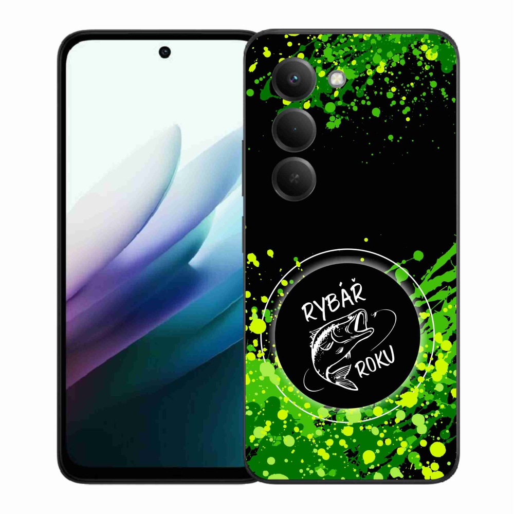 Gélový kryt mmCase na Xiaomi Redmi 15 4G/5G (171mm) - rybár roku čierne pozadie