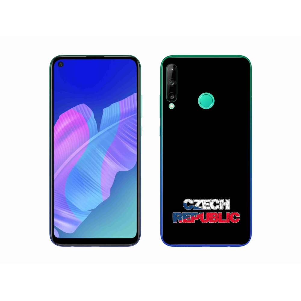 Gélový kryt mmCase na Huawei P40 Lite E - Czech Republic čierne pozadie