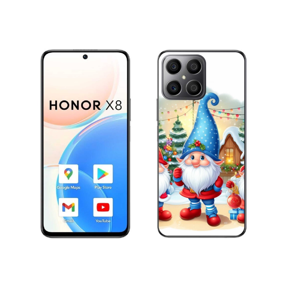 Gélový kryt mmCase na Honor X8 4G - vianočné škriatkovia