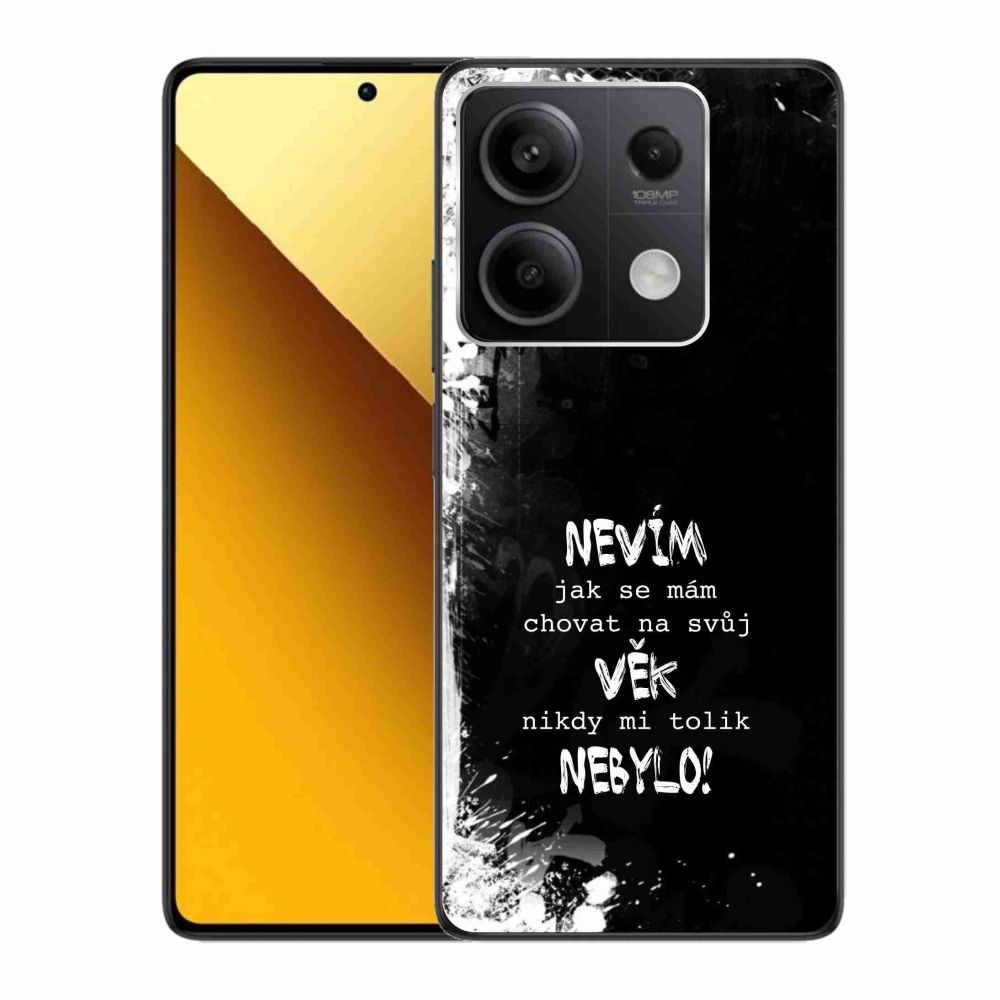 Gélový kryt mmCase na Xiaomi Redmi Note 13 5G - vtipný text 14 čierne pozadie