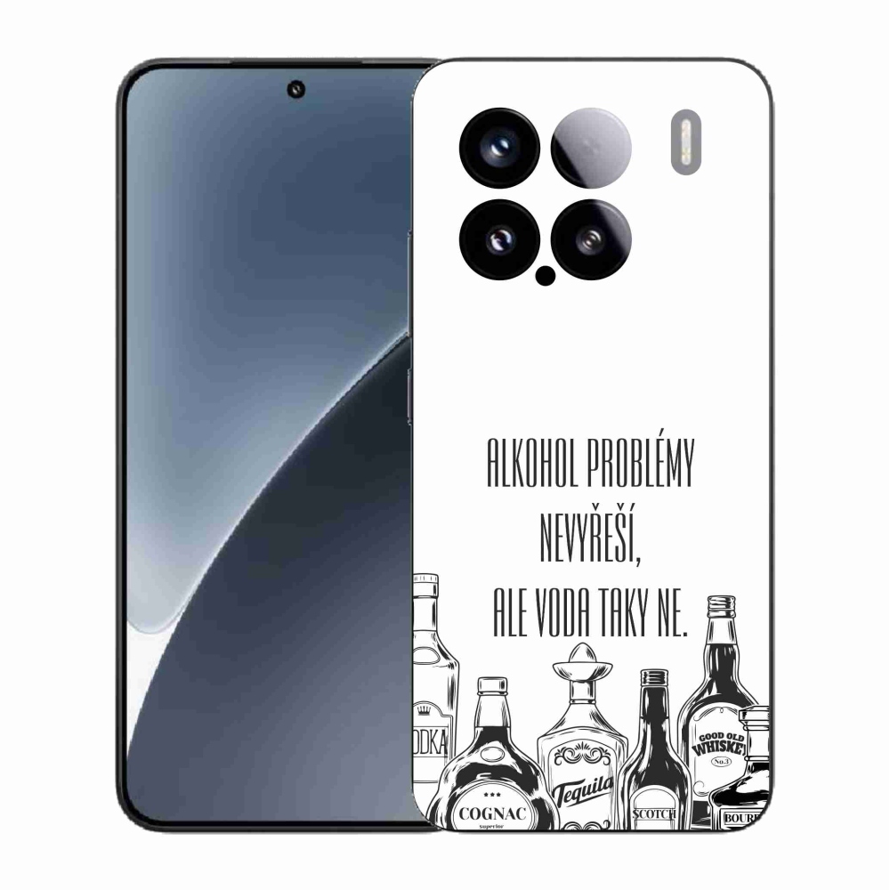 Gélový kryt mmCase na Xiaomi 15 - vtipný text biele pozadie