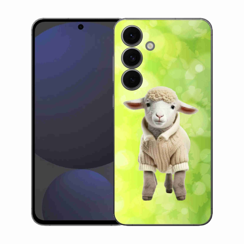 Gélový kryt mmCase na Samsung Galaxy S25 FE - jahňa vo svetri