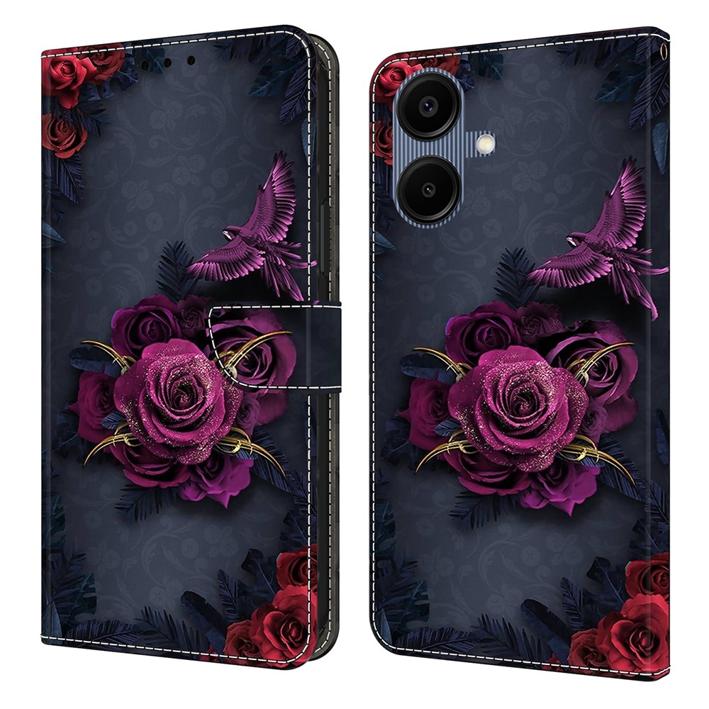 Smooth knižkové púzdro na Samsung Galaxy A07 4G - fialový kvet