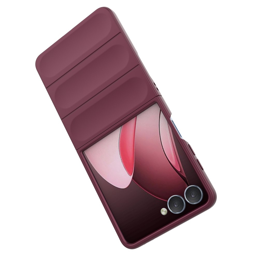 Rugg odolný gélový obal na Samsung Galaxy Z Flip7 5G - vínový
