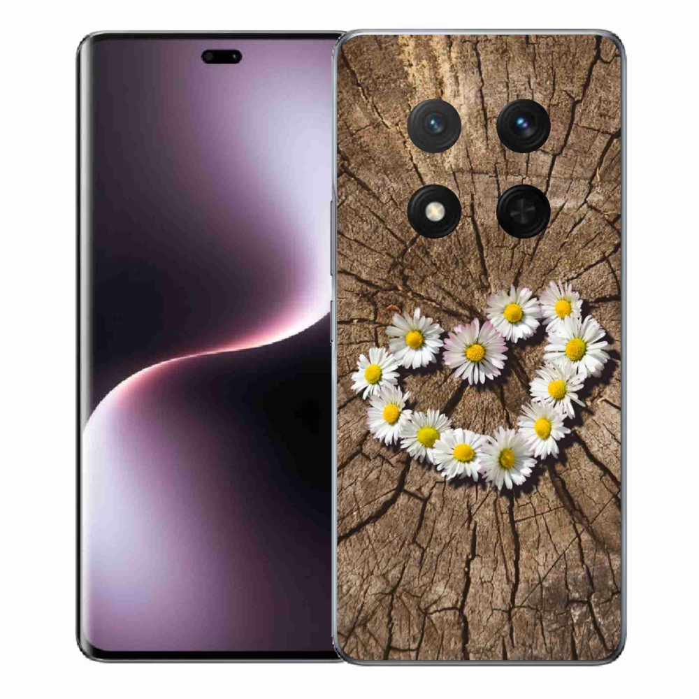 Gélový kryt mmCase na Honor Magic 7 Lite 5G - srdce z margaréty