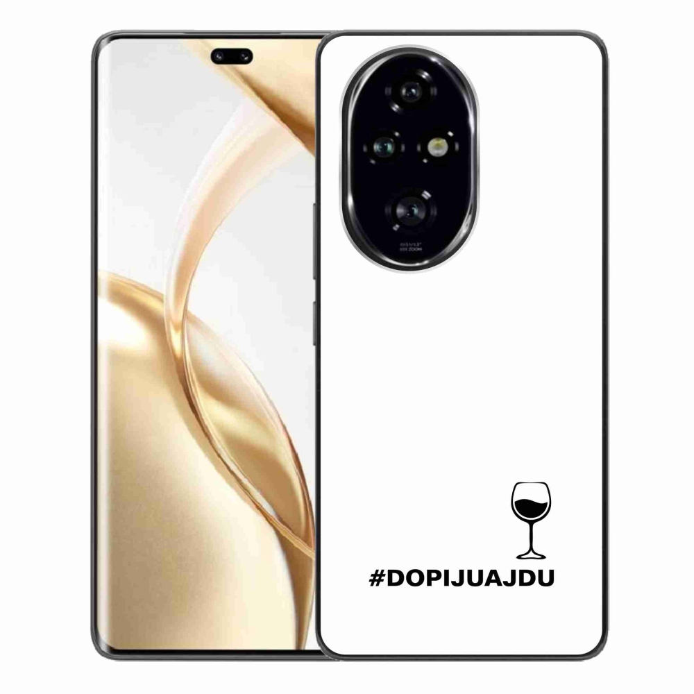 Gélový kryt mmCase na Honor 200 Pro 5G - vínny motív biele pozadie