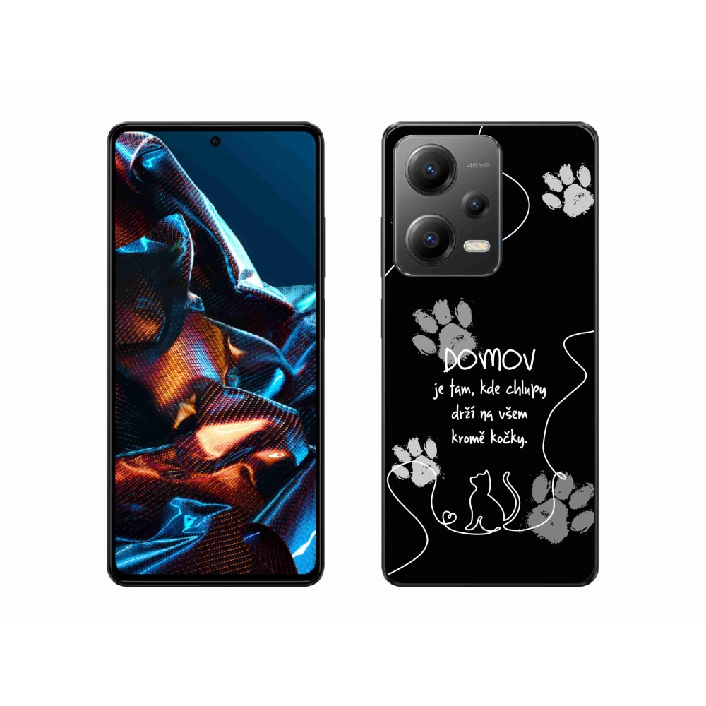 Gélový kryt mmCase na Xiaomi Redmi Note 12 Pro 5G - mačacie motív čierne pozadie