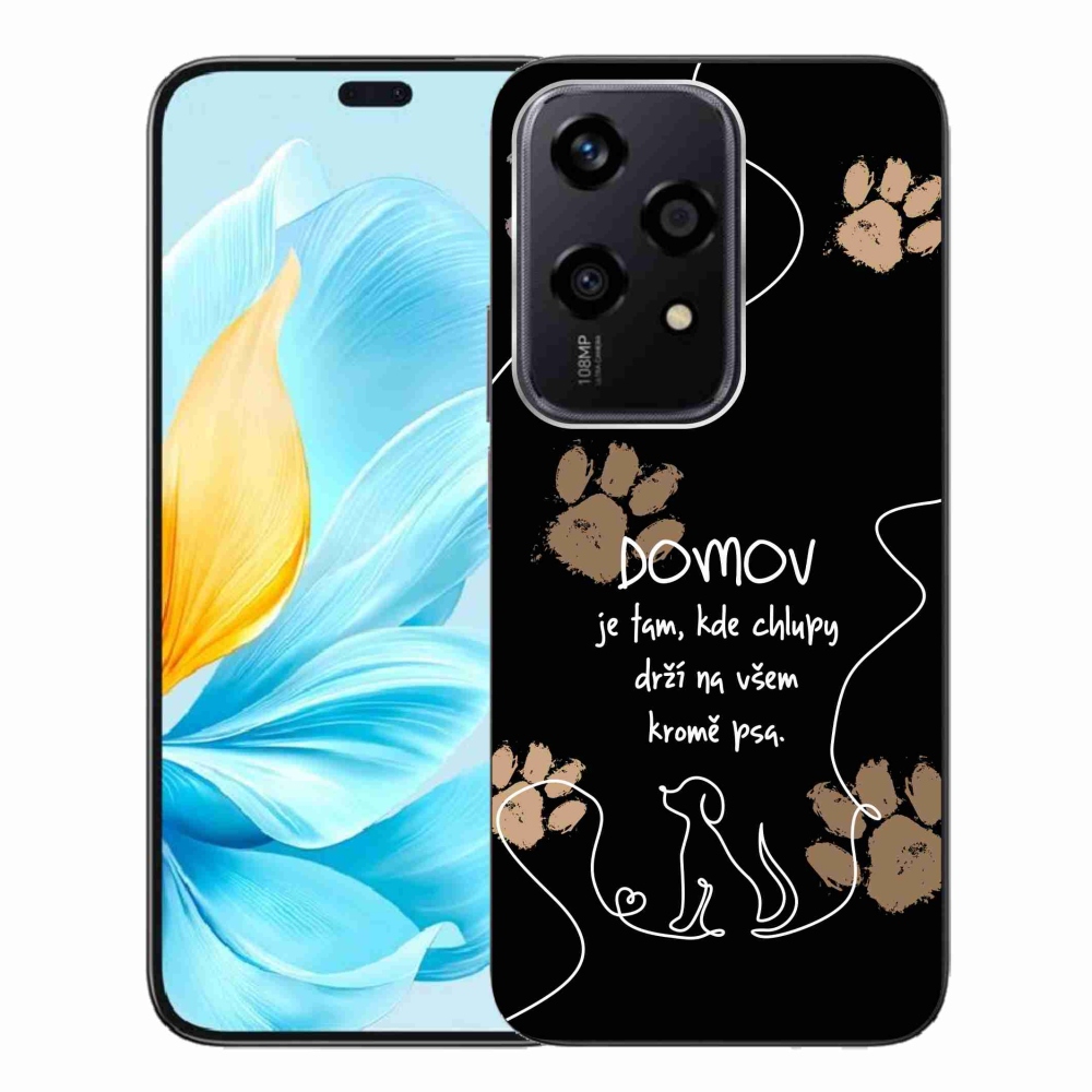 Gélový kryt mmCase na Honor 200 Lite 5G - psí motív čierne pozadie