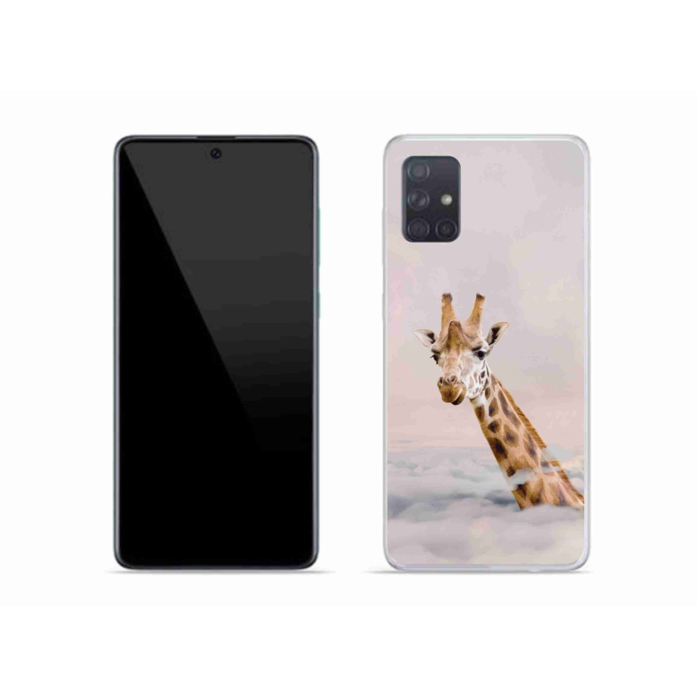 Gélový kryt mmCase na Samsung Galaxy A51 - žirafa v oblakoch