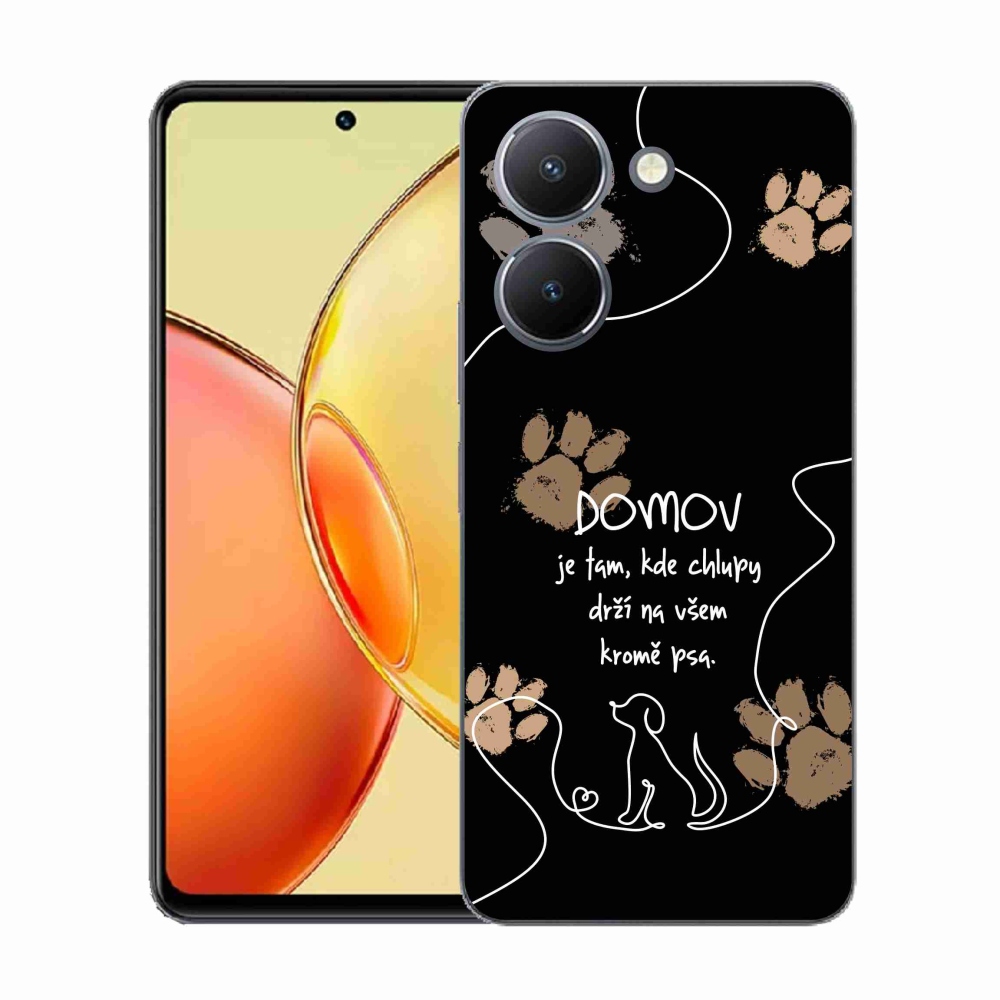 Gélový kryt mmCase na Vivo Y36 - psí motív čierne pozadie