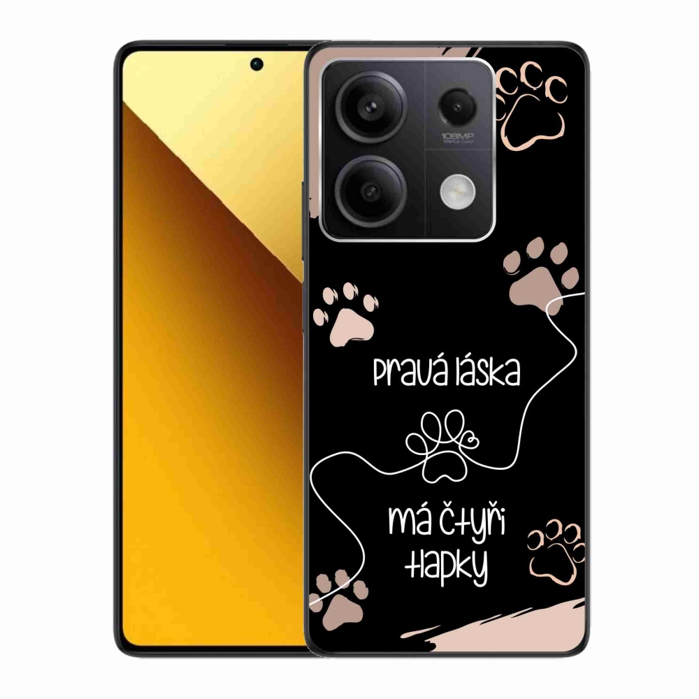 Gélový kryt mmCase na Xiaomi Redmi Note 13 5G - psí motív 1 čierne pozadie